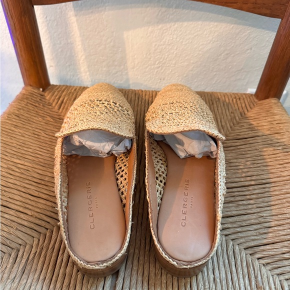 Robert Clergerie Antes Slide 39 9 Raffia Slide NEW - Picture 5 of 7